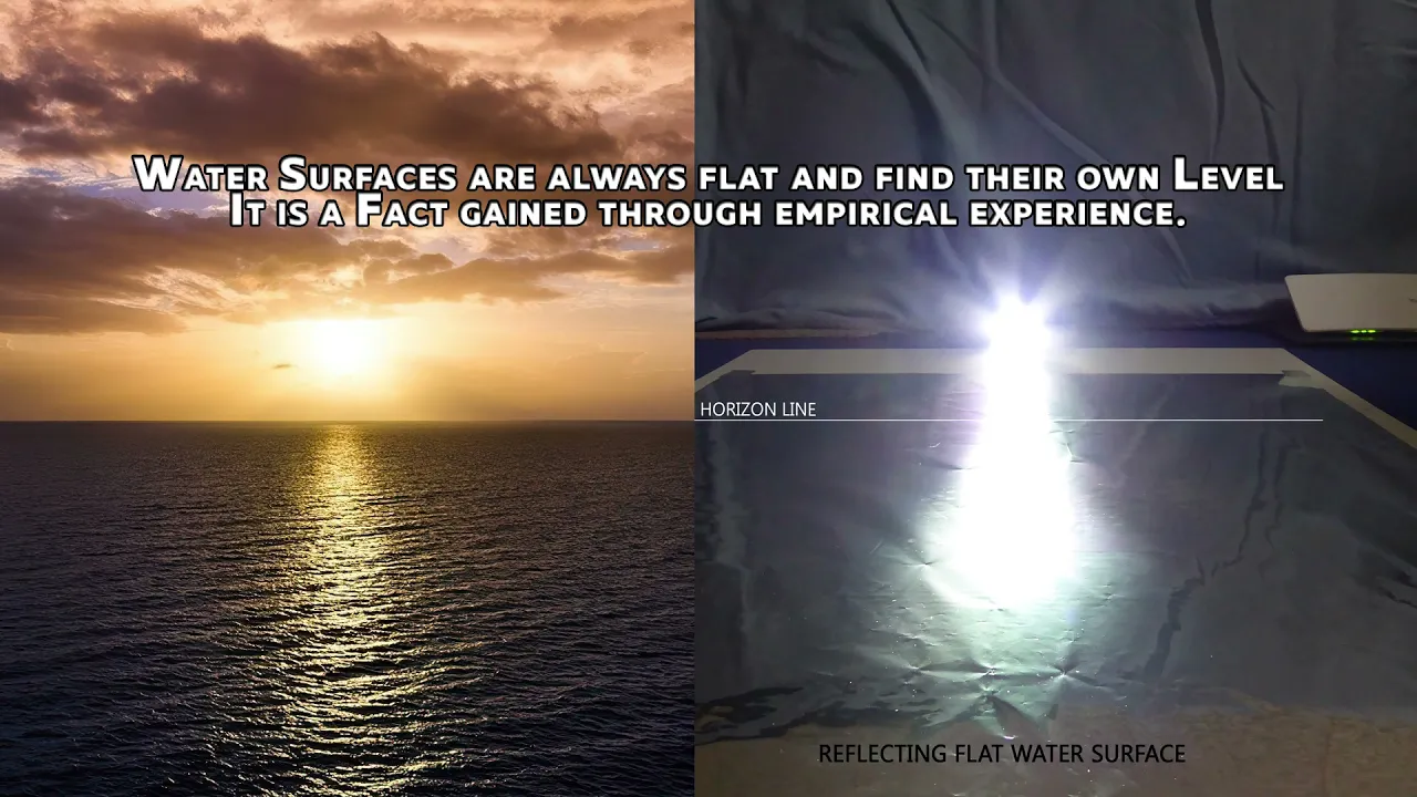 Real Science Experiment Surface Reflection  Flat vs Curve