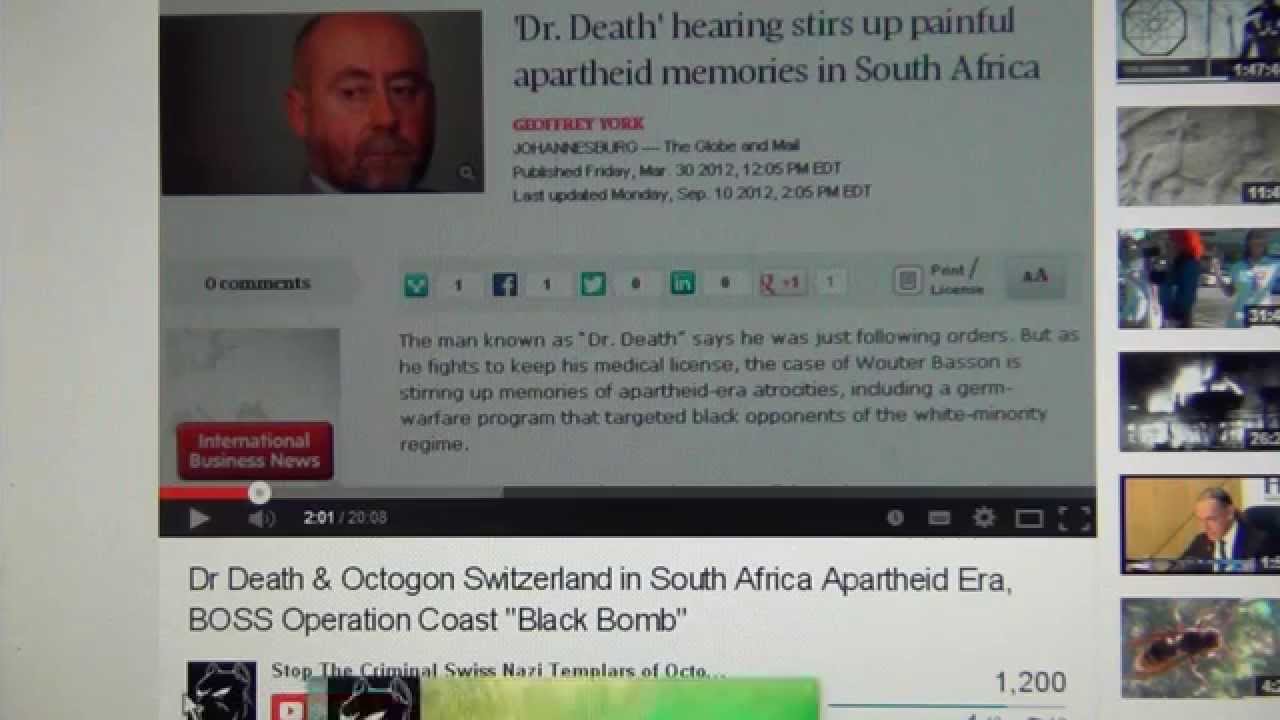 Ebola Virus & Swiss Nazis` Bioterrorism by Switzerland Involvement of General Peter Regli & Dr Death