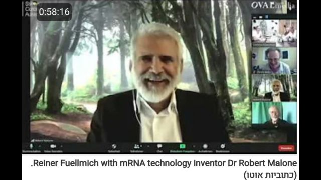 Reiner Fuellmich with mRNA technology inventor Dr Robert Malone.(כתוביות אוטו)