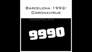 spain 1992 Olympic Covid אבחנה 9990 יום days first  אחרי הפוך 666 פתח של אולימפיאדה ברצלונה שנה 1992 1990    ' קורנה ' קרניים ראשון
